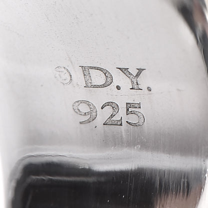David Yurman Sterling Silver Diamond Cable Cigar Band Ring 54 7 5 of 5