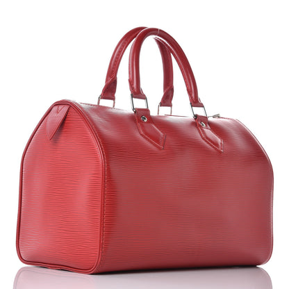 Louis Vuitton Epi Speedy 25 Castillan Red 3 of 6