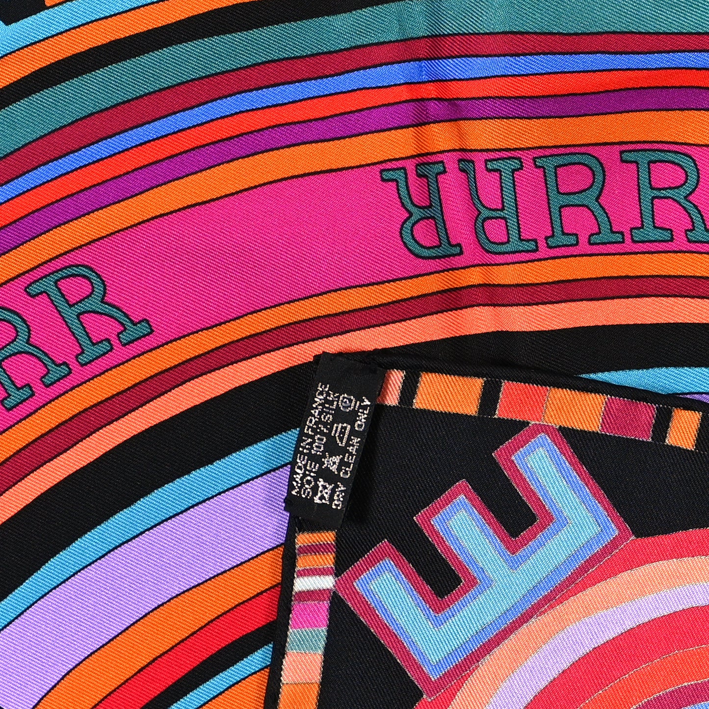 Silk Tohu Bohu Scarf 90 Black Multicolor