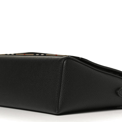 Burberry Grainy Calfskin Vintage Check Note Crossbody Bag Black 17 of 27