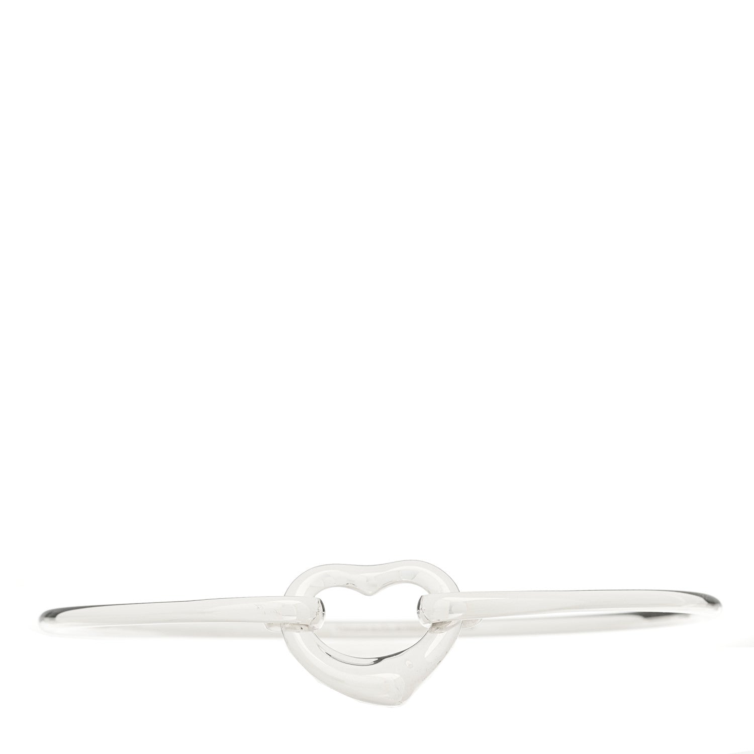 Tiffany Sterling Silver Elsa Peretti Open Heart Bangle 1 of 3