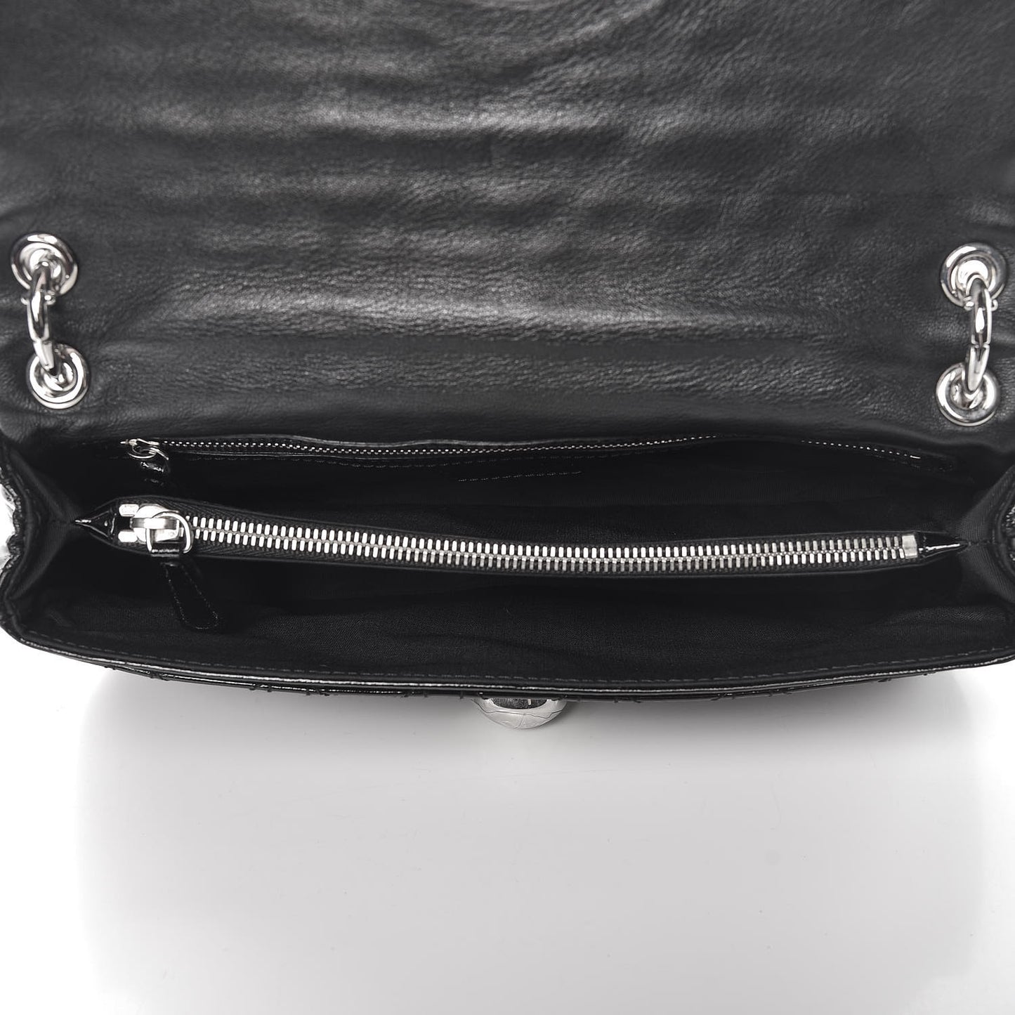 Patent Cannage Rendezvous Shoulder Bag Black