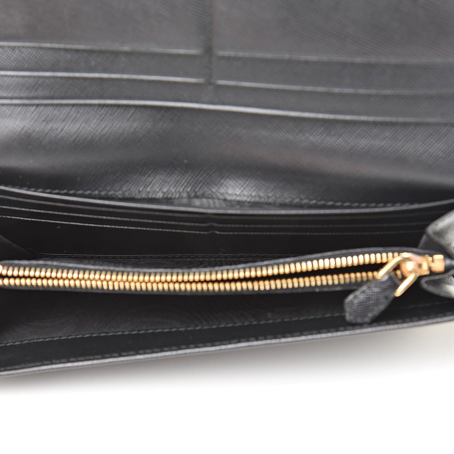 Saffiano Continental Flap Wallet Black