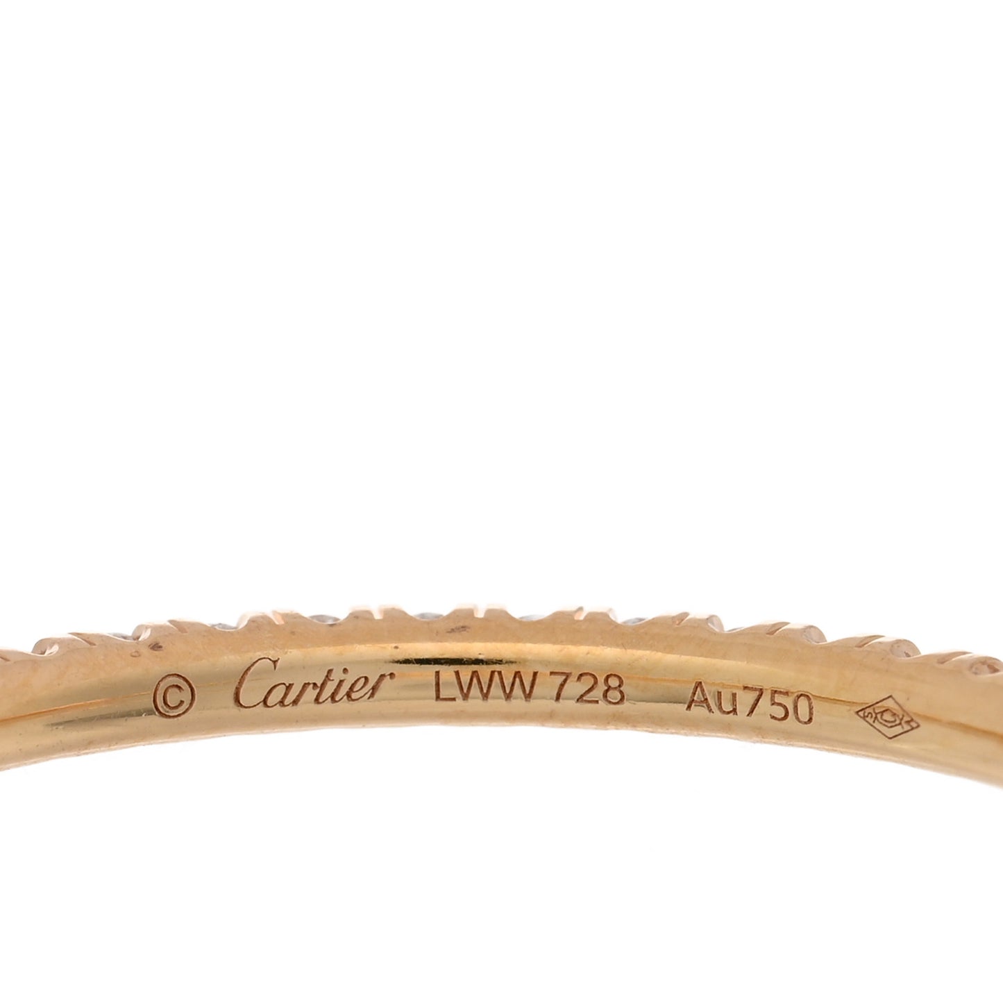18K Pink Gold Diamond Medium Etincelle De Cartier Hoop Earrings
