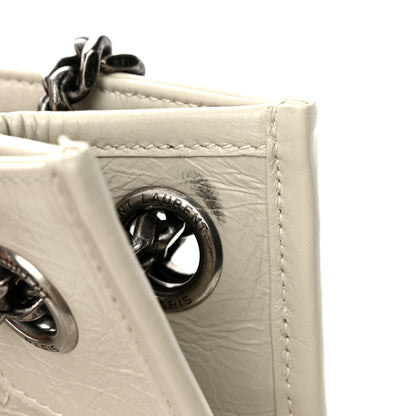 Saint Laurent Crinkled Calfskin Matelasse Monogram Large Niki Shopper Tote Cream Soft 11 of 11