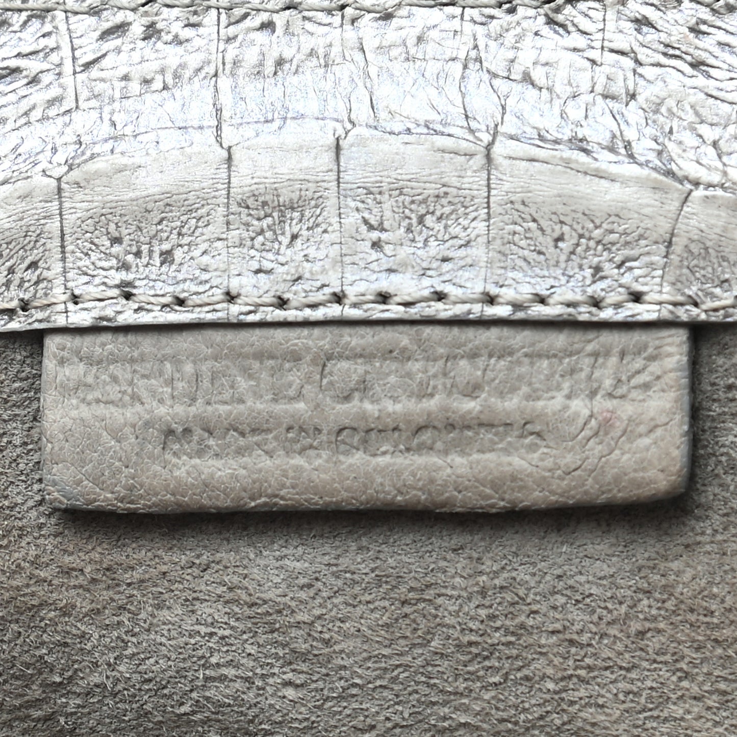 Crocodile Clutch Grey