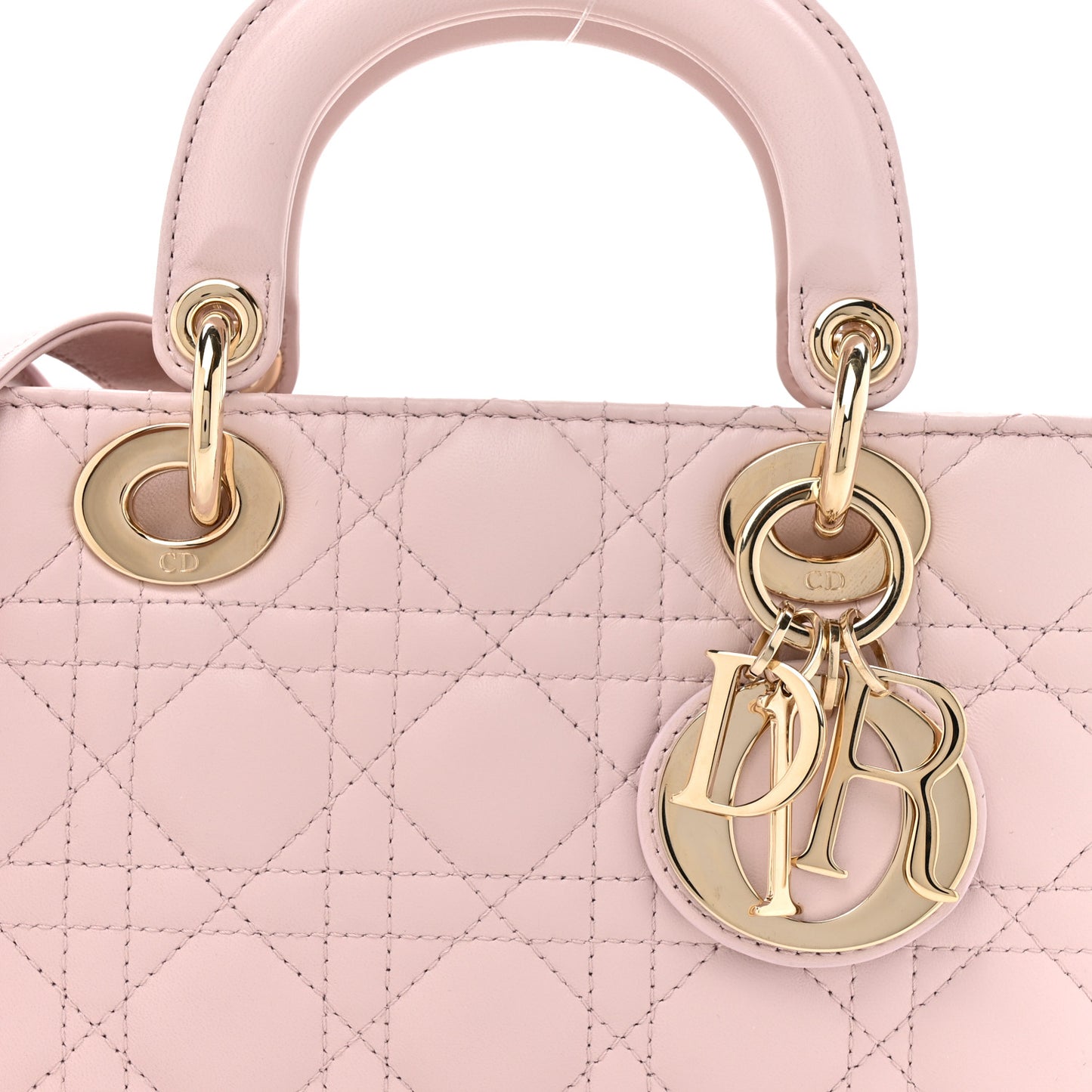 Lambskin Cannage Medium Lady D-Joy Light Pink