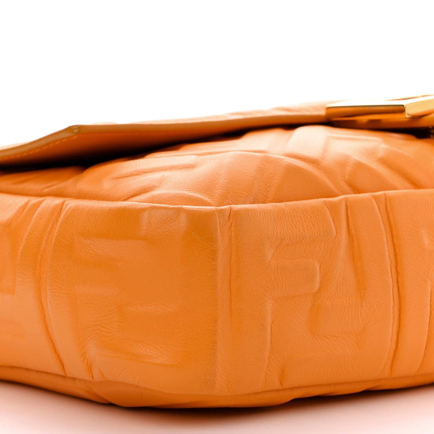 Fendi Nappa FF 1974 Embossed Baguette Clementine 10 of 13