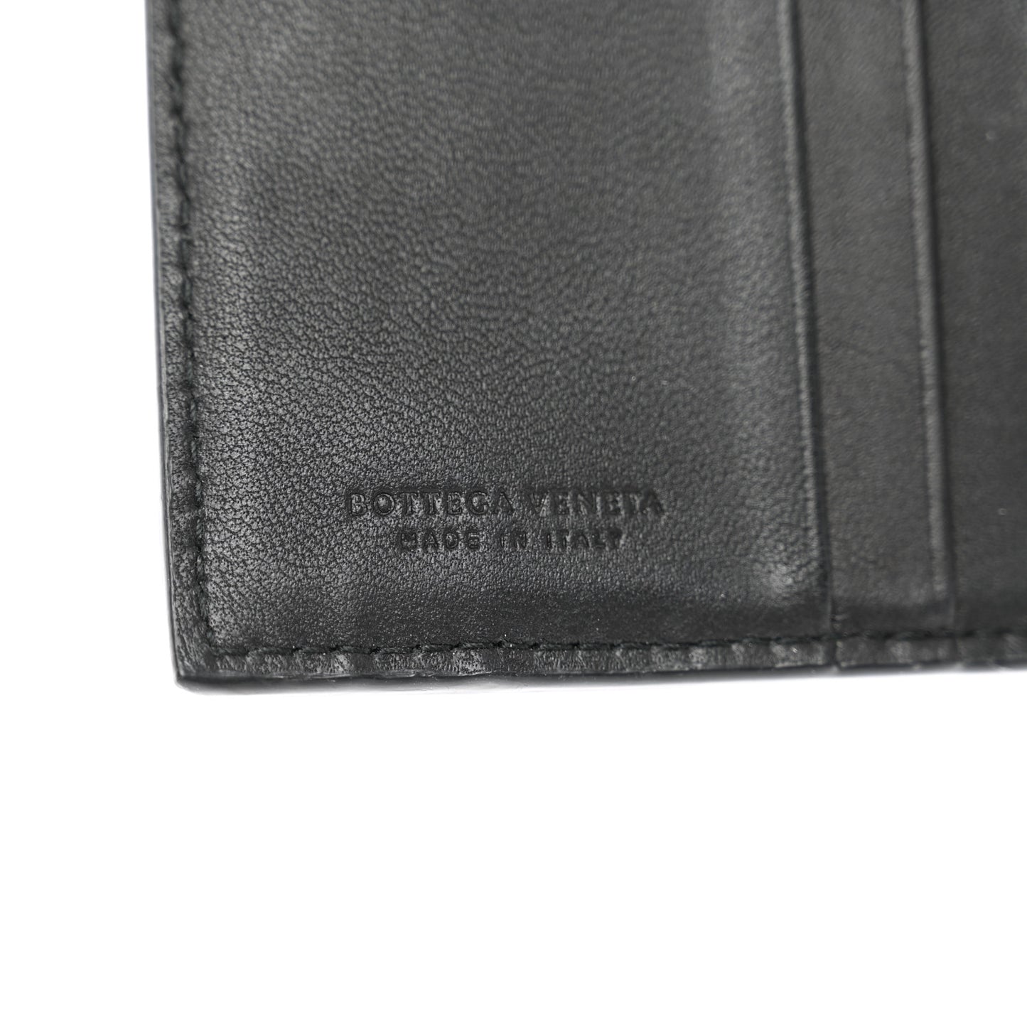 Metallic Nappa Intrecciato French Flap Wallet Gold