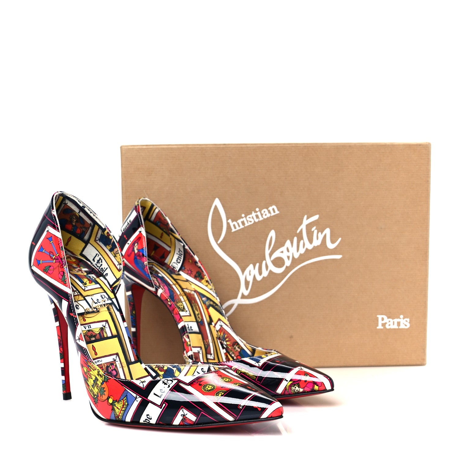 Christian Louboutin Patent Tarot Iriza 100 Pumps 37.5 Multicolor 9 of 9