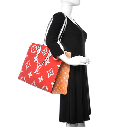 Louis Vuitton Monogram Giant Onthego GM Rouge Rose 2 of 8