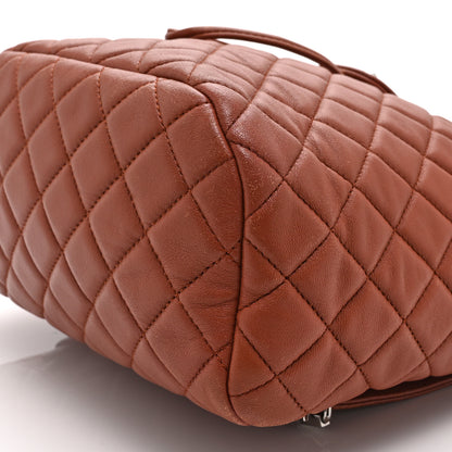 Chanel Lambskin Quilted Small Urban Spirit Backpack Brown 10 of 12