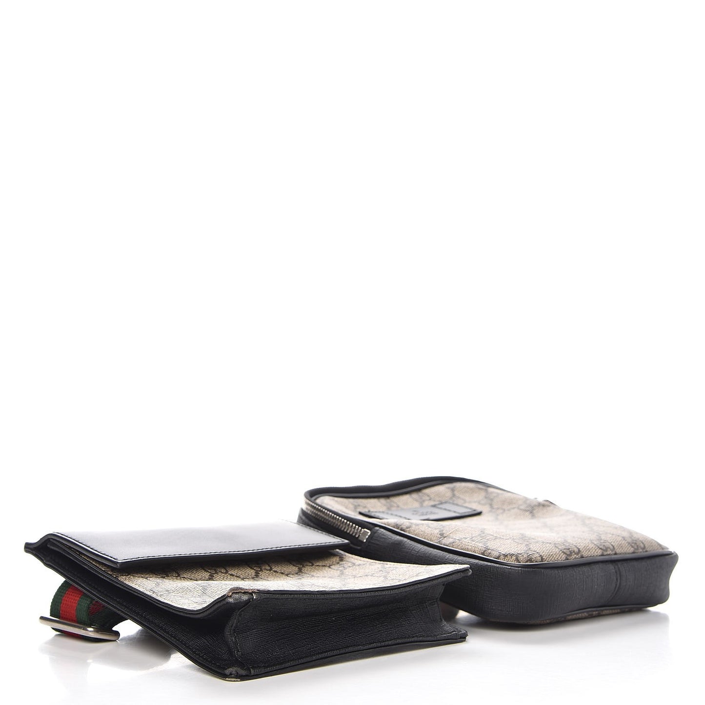 GG Supreme Monogram Web Belt Bag Black