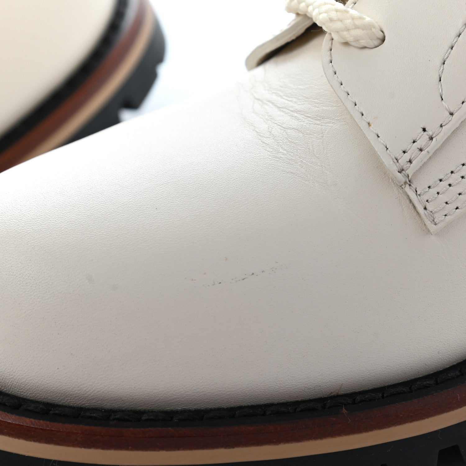 Christian Dior Calfskin Dior Quest 35mm Hiking Boots 36.5 Off White 14 of 16