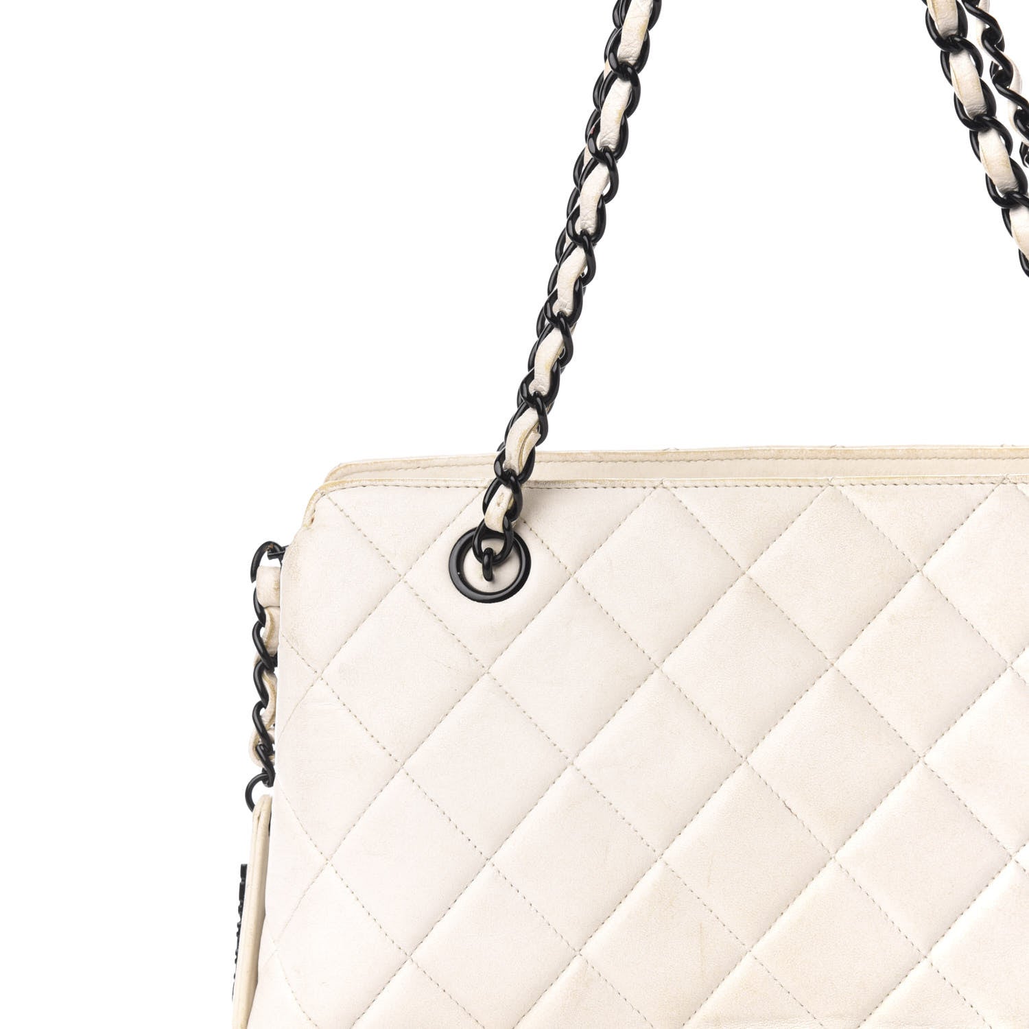 Chanel Lambskin Quilted Shoulder Bag White 14 of 14