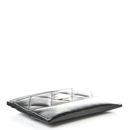 Chanel Aged Calfskin Quilted Gabrielle Card Holder Black 4 of 10