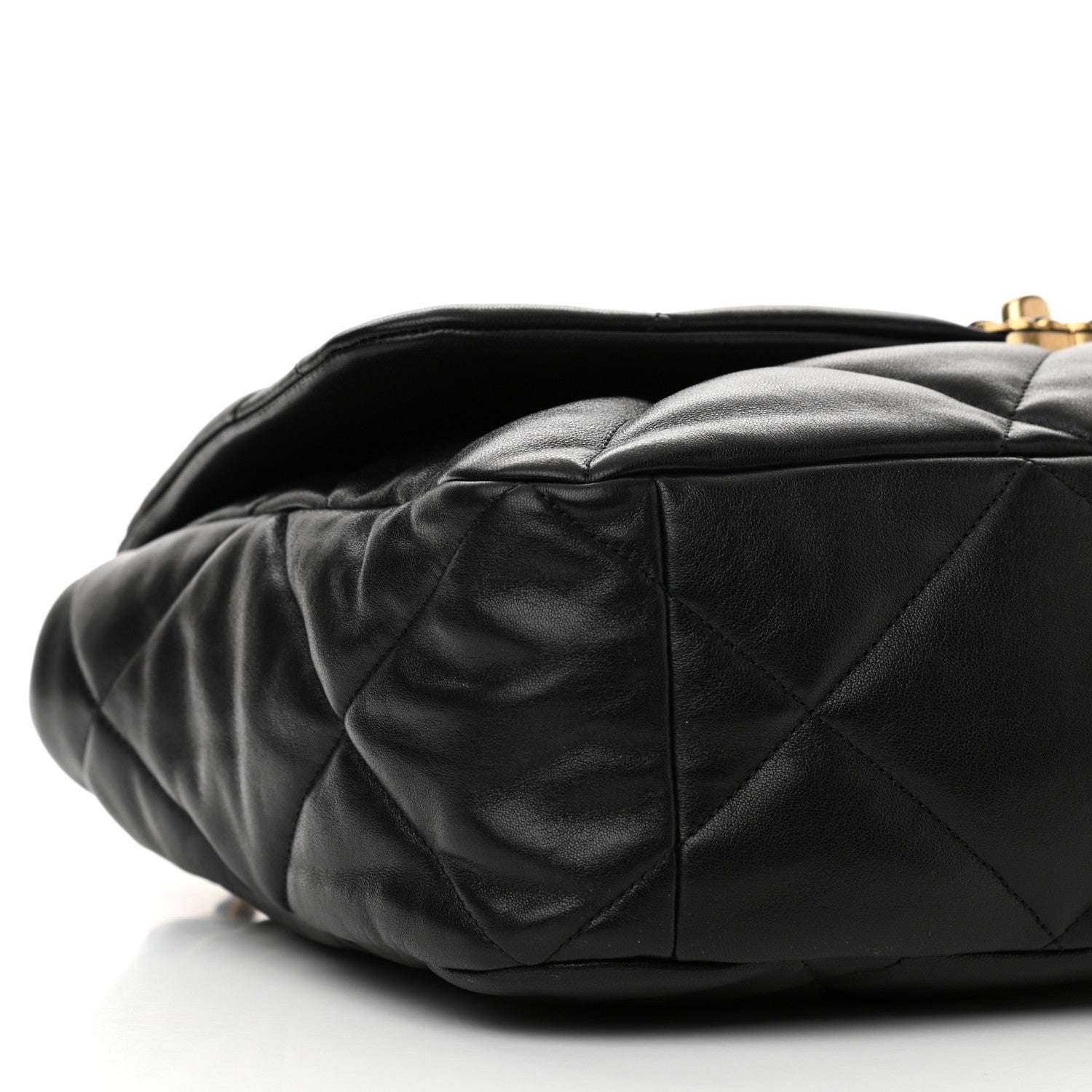 Chanel Lambskin Quilted Maxi Chanel 19 Flap Black 9 of 10