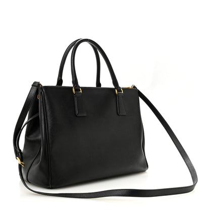 Prada Saffiano Medium Galleria Double Zip Tote Black 3 of 15