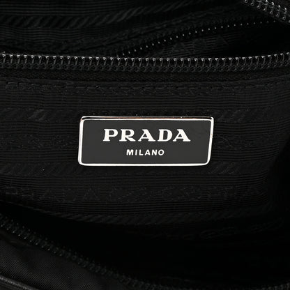 Prada Tessuto Nylon Studded New Vela Shoulder Bag Black Fuoco 6 of 14