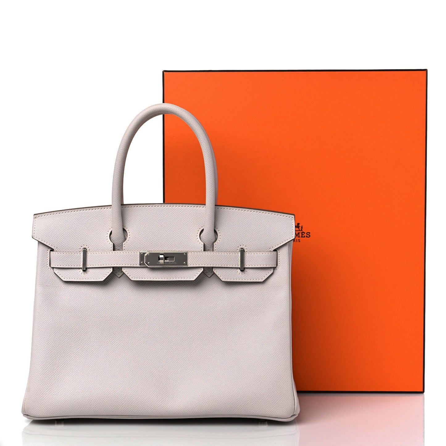 Epsom Birkin 30 Gris Pale
