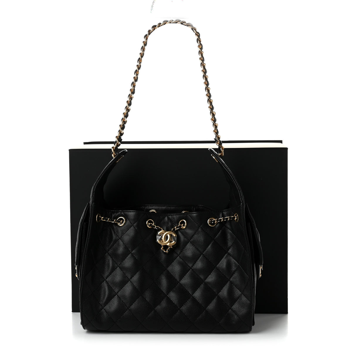 Caviar Quilted Small Chanel 25 Handbag Black