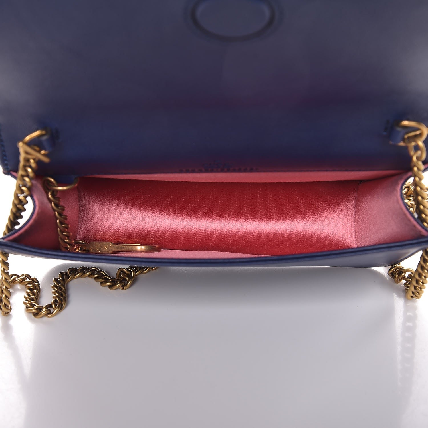 Gucci Velvet Matelasse GG Marmont Mini Bag Cobalt Blue 5 of 7