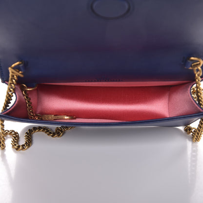 Gucci Velvet Matelasse GG Marmont Mini Bag Cobalt Blue 5 of 7