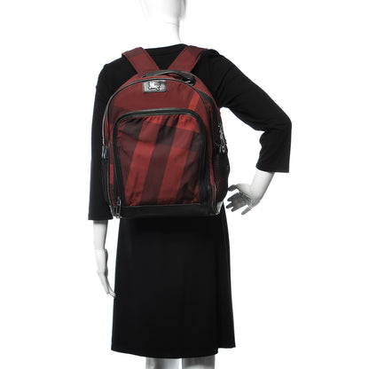 Burberry Nylon Supernova Check Backpack Red 2 of 15