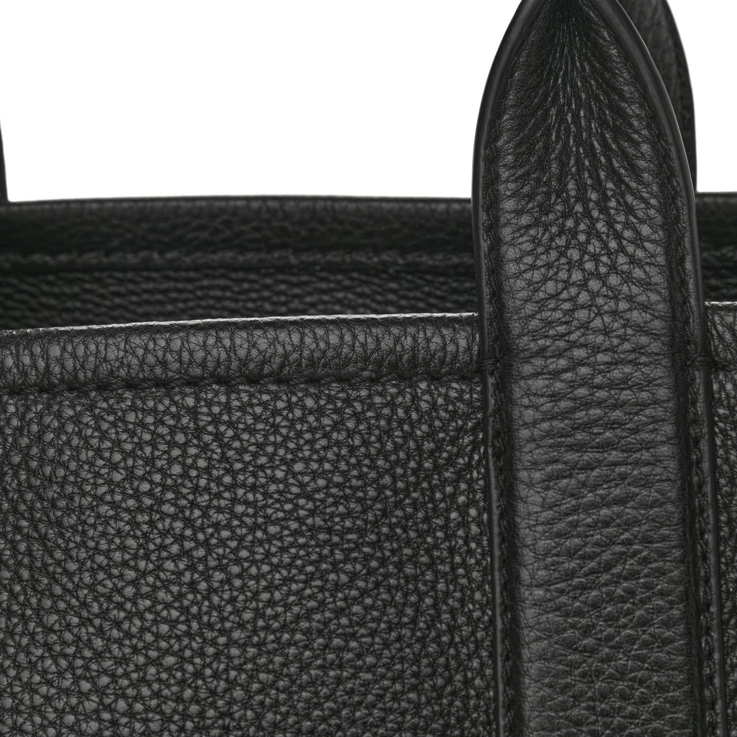 Grained Calfskin Small The Tote Bag Black