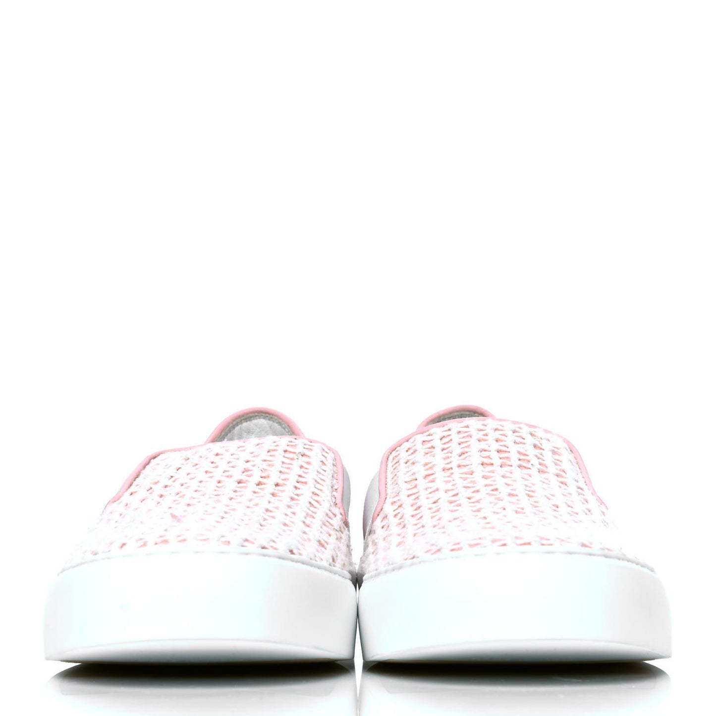 Fabric Mesh Sneakers 36.5 White Pink