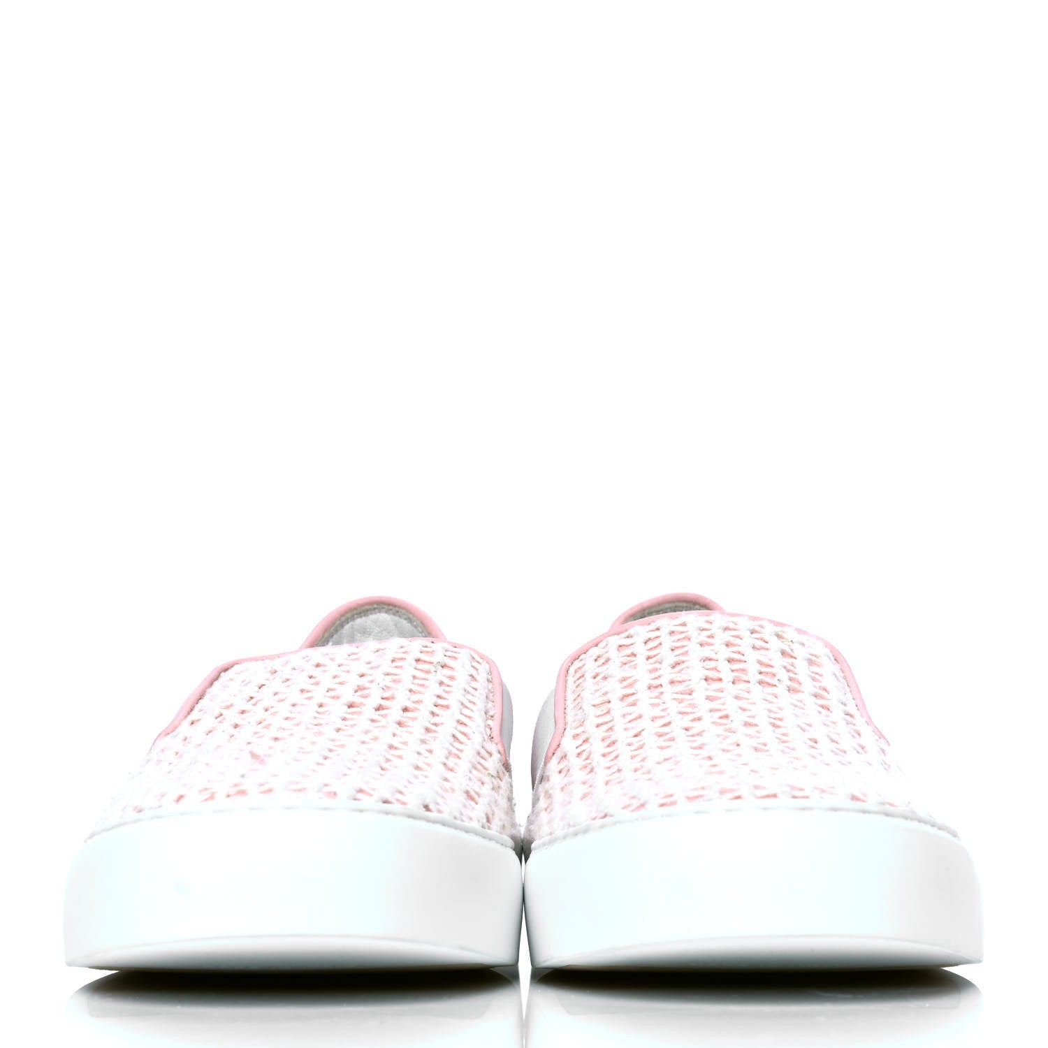 Chanel Fabric Mesh Sneakers 36.5 White Pink 2 of 5