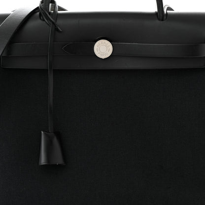 Hermes Military Toile Vache Hunter Herbag Zip PM 31 Black 9 of 13
