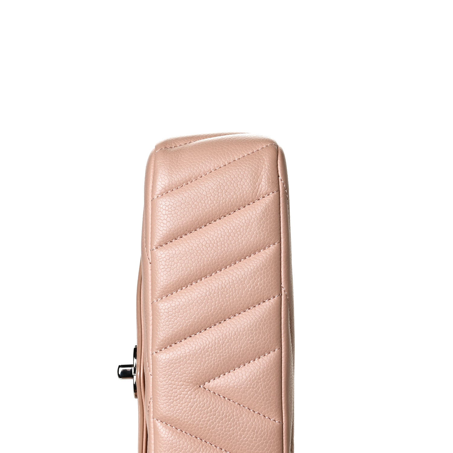 Chanel Caviar Chevron Quilted Single Flap Light Pink 13 of 14