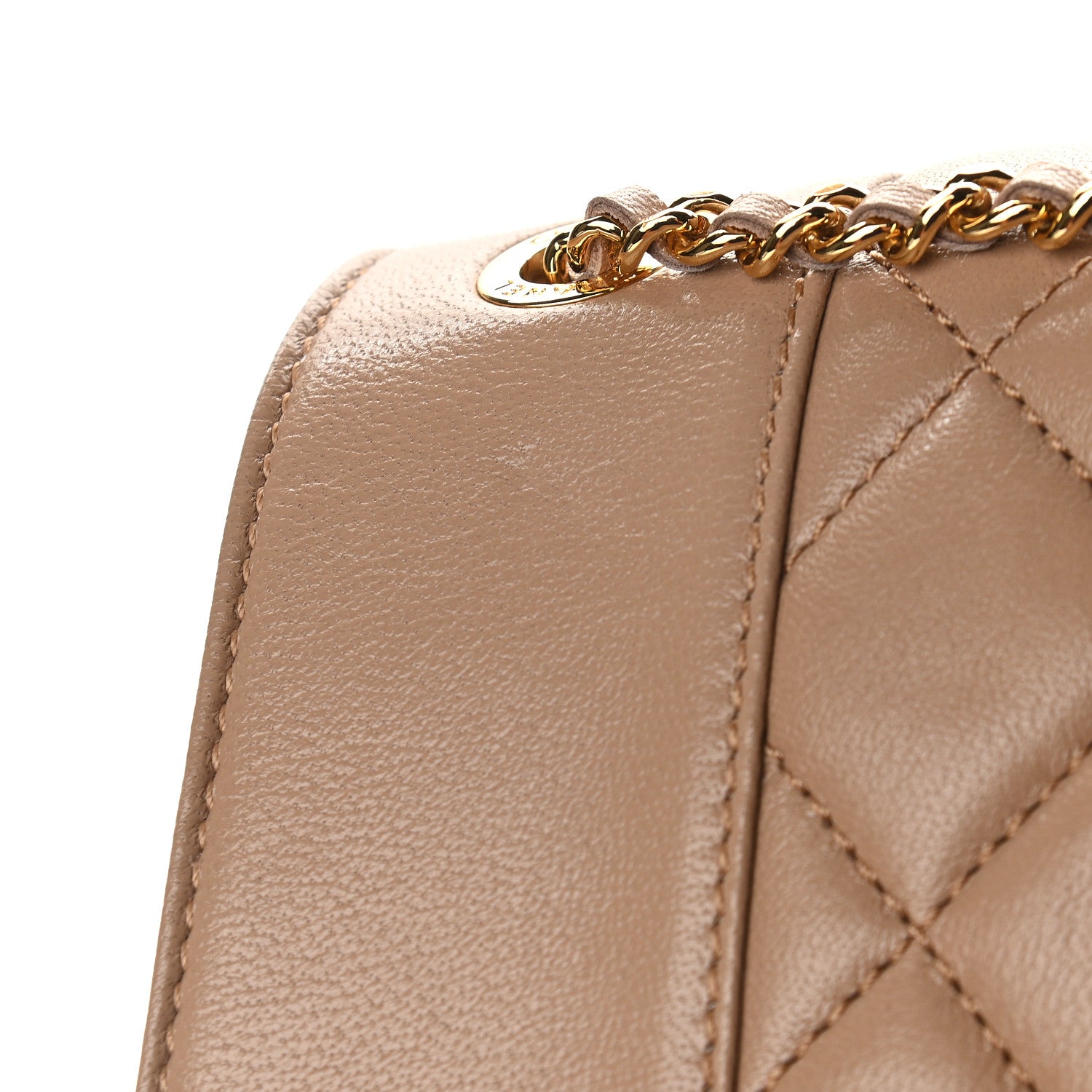 Chanel Sheepskin Quilted Medium Vintage Mademoiselle Flap Beige 10 of 10