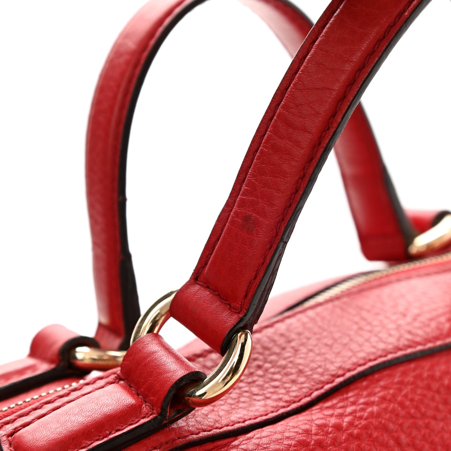 Pebbled Calfskin Medium Soho Boston Red