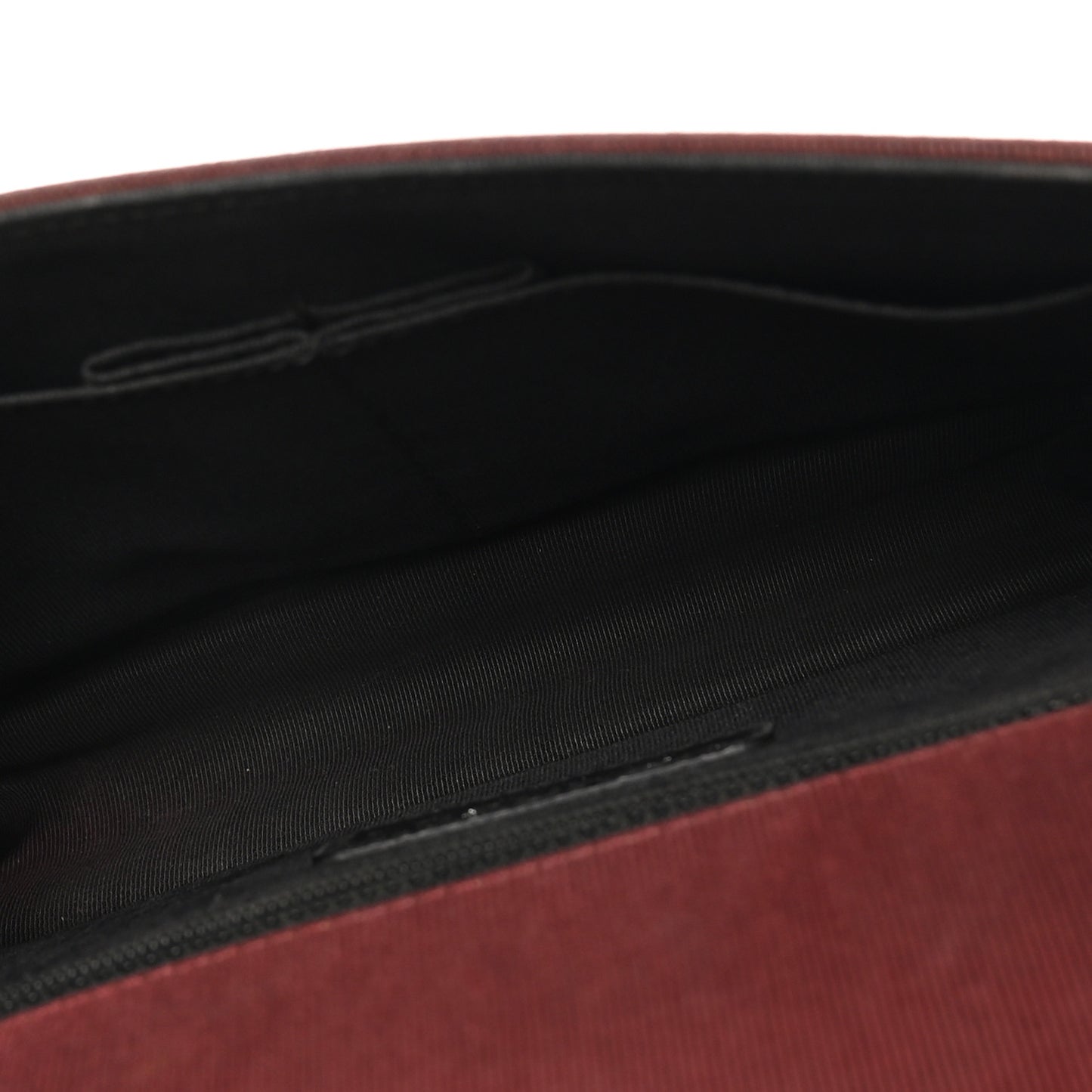 Calfskin Quilted Ballerine Flap Black Dark Red