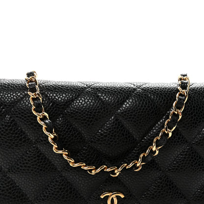 Chanel Caviar Quilted Wallet on Chain WOC Black 9 of 12