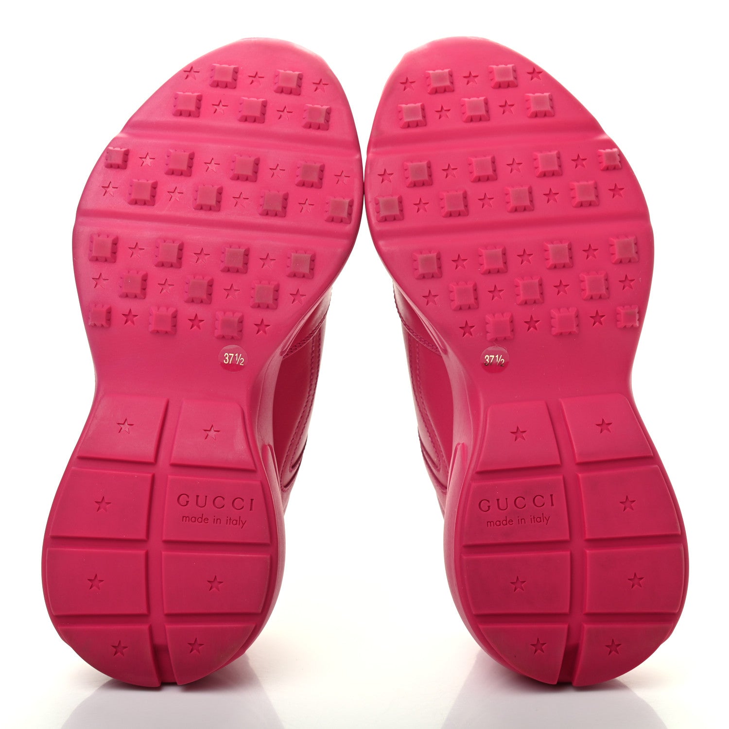 Gucci Calfskin Logo Womens Rhyton Sneakers 37.5 Box Pink 5 of 11