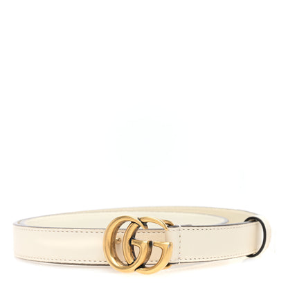Gucci Calfskin Double G 20mm Belt 80 32 Mystic White 1 of 5
