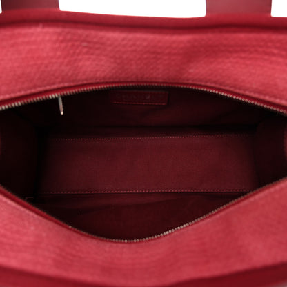 Chanel Canvas Deauville Small Bowling Bag Red 5 of 9