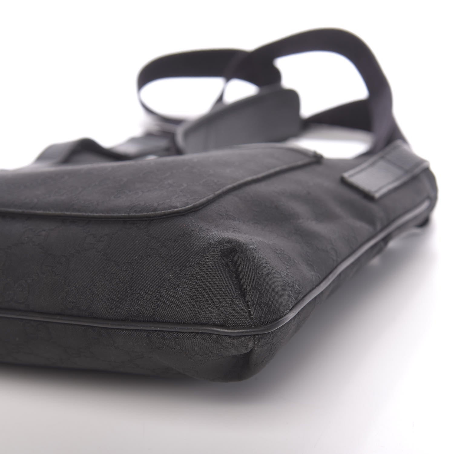 Gucci Nylon Monogram Flat Messenger Bag Black 11 of 11