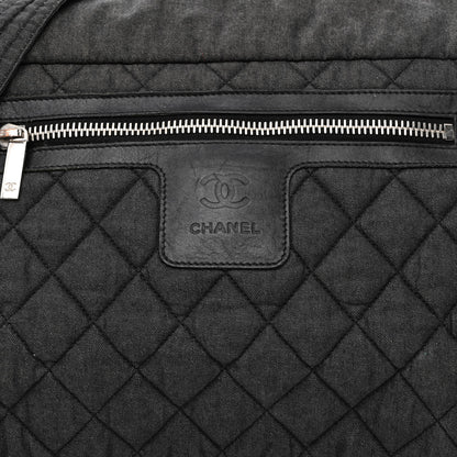 Chanel Denim Quilted Coco Cocoon Messenger Dark Grey 8 of 11