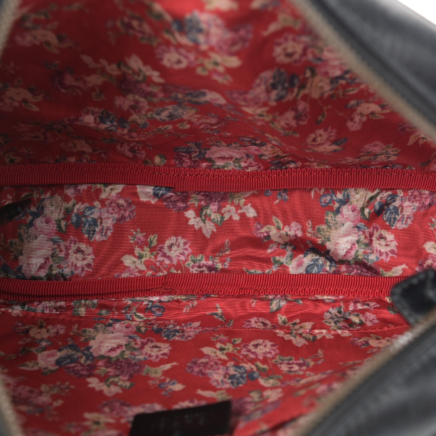 Calfskin Web Trapuntata Small GG Shoulder Bag Black