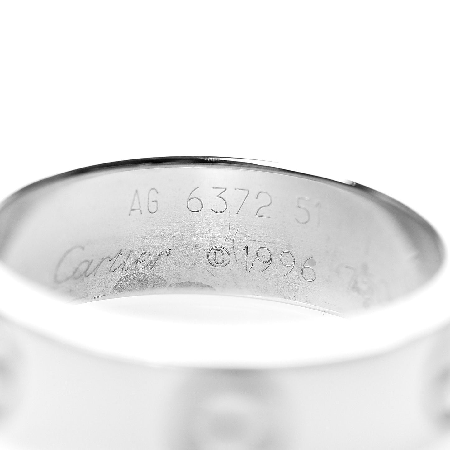 18K White Gold 5.5mm LOVE Ring 51 5.75