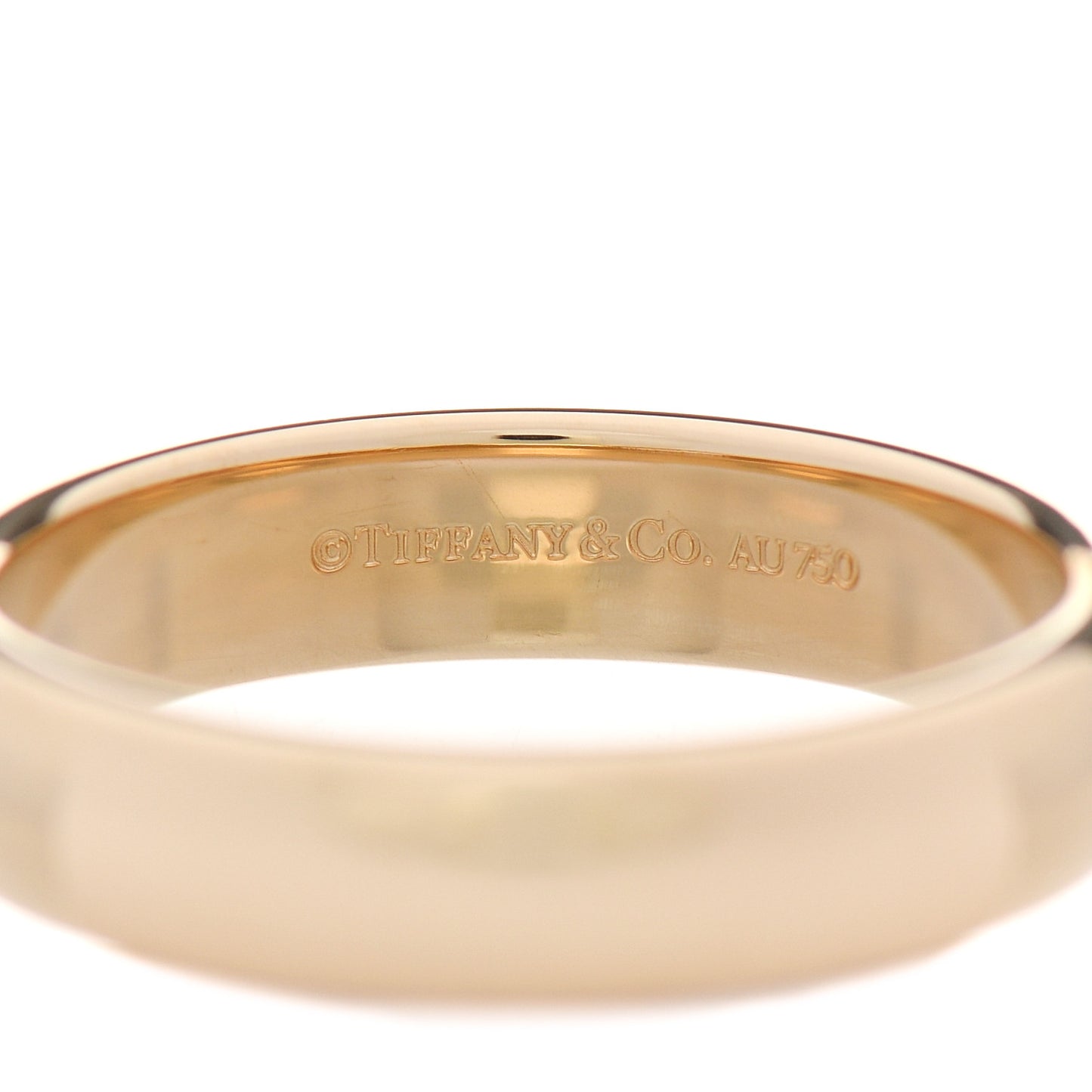18K Yellow Gold 4.5mm Classic Wedding Band Ring 56 7.5