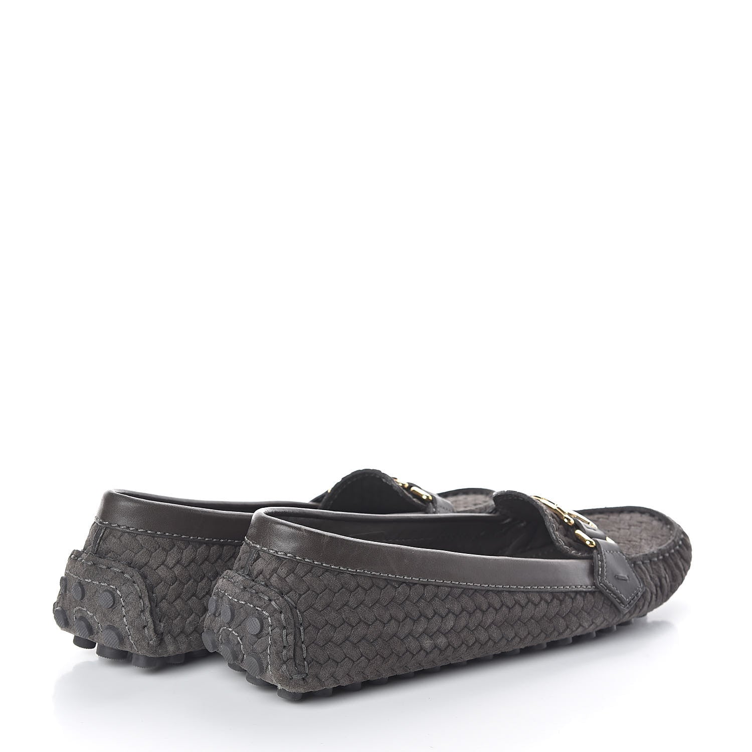 Louis Vuitton Woven Suede Oxford Loafers 39 Brown 4 of 7