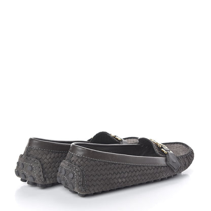 Louis Vuitton Woven Suede Oxford Loafers 39 Brown 4 of 7