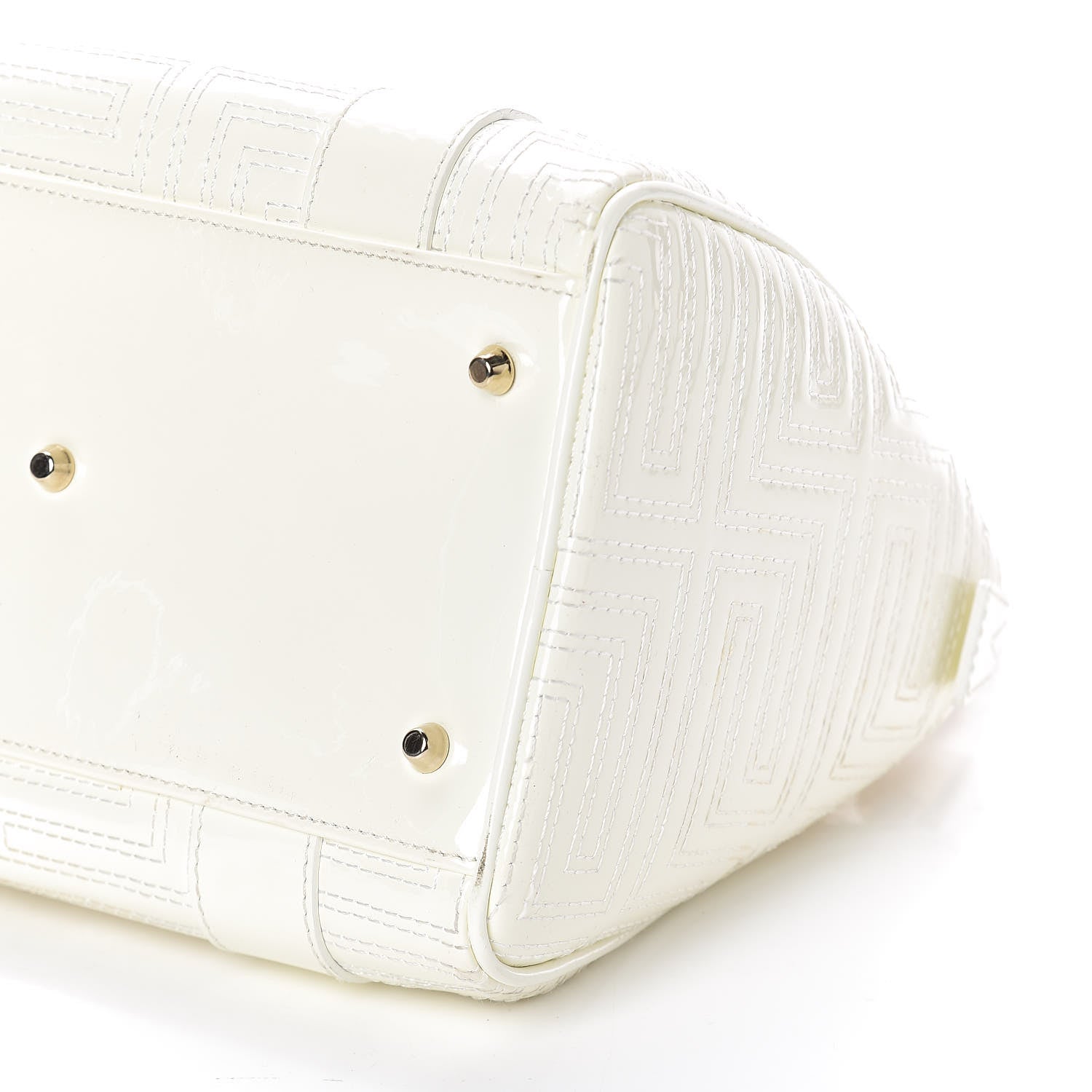 Versace Patent Couture Snap Out Of It Bag White 10 of 11