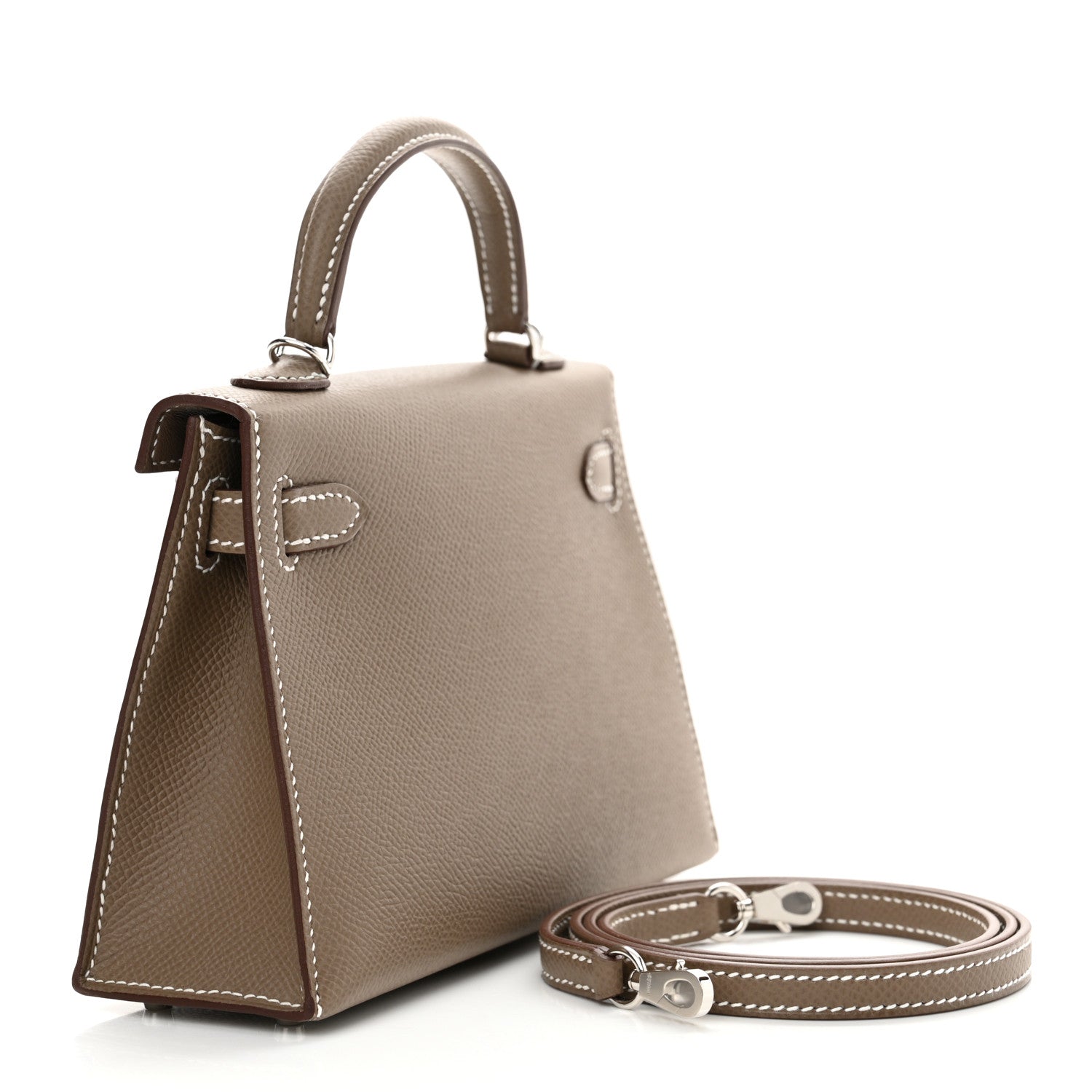 Hermes Epsom Mini Kelly Sellier 20 Etoupe 3 of 11