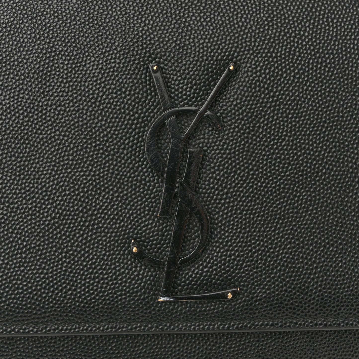 Grain De Poudre Medium Classic Monogram Monochrome Kate Satchel Black